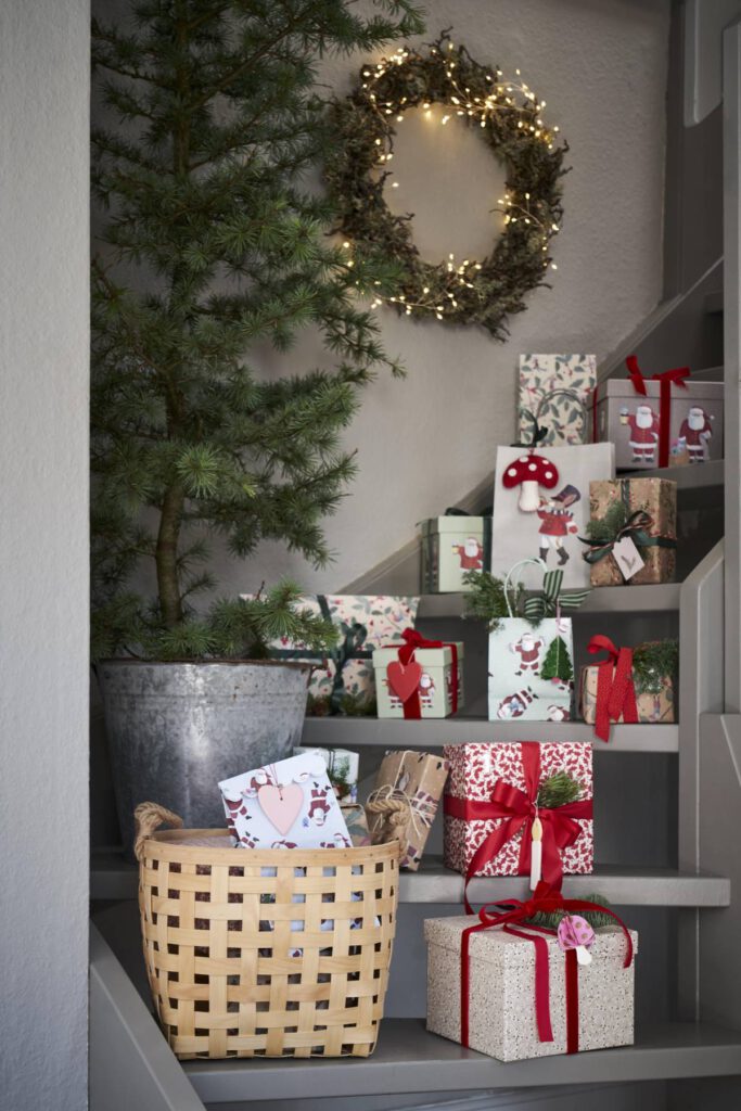 Kerstcollectie Sostrene Grene 2021 cadeautjes kerstversiering cadeaupapier inpakpapier